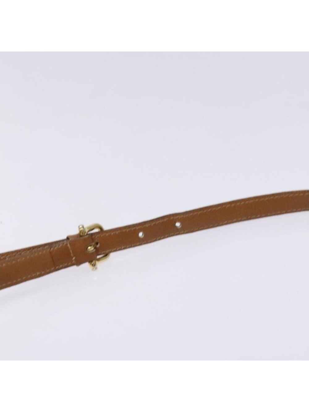 Authentic CELINE Macadam Canvas Shoulder Bag Leather Brown Gold - Picture 15 of 16
